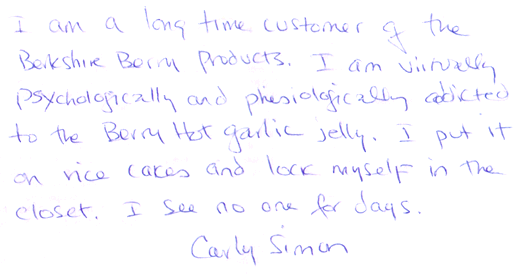 Carly Simon Autograph